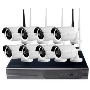 Cheap Quality Good Affordable Low Priced WiFi NVR 8Ch 1080PWith 12 Inch Screen & 8X1080P Bullet WiFi Cameras & Adaptor Plugs Nairobi Kenya