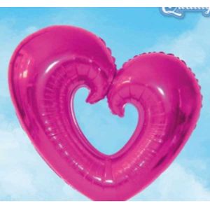 26 Inch Foil Balloon Heart Shape Pink